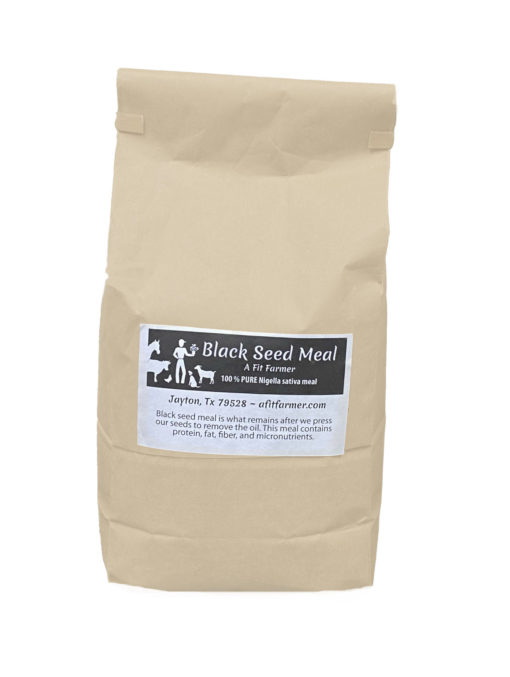 Blackseed meal bag close up